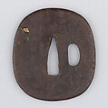 Sword Guard (Tsuba), Iron, copper, gold, Japanese