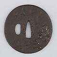 Sword Guard (Tsuba), Iron, copper, Japanese