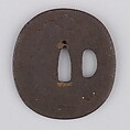 Sword Guard (Tsuba), Iron, copper, Japanese