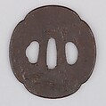 Sword Guard (Tsuba), Iron, copper, Japanese