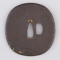 Sword Guard (Tsuba), Iron, copper, Japanese