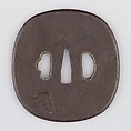 Sword Guard (Tsuba), Iron, copper, Japanese