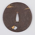 Sword Guard (Tsuba), Iron, gold, copper, Japanese