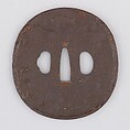 Sword Guard (Tsuba), Iron, copper, Japanese