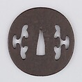 Sword Guard (Tsuba), Iron, copper, Japanese