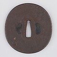 Sword Guard (Tsuba), Iron, copper, Japanese