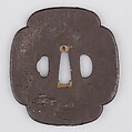 Sword Guard (Tsuba), Iron, copper, Japanese