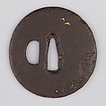 Sword Guard (Tsuba), Iron, copper, Japanese
