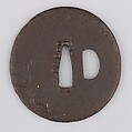 Sword Guard (Tsuba), Iron, copper, Japanese