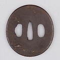 Sword Guard (Tsuba), Iron, copper, Japanese