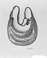 Gorget, Iron, leather, silver, Japanese