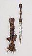 Dagger with Sheath, Iron, brass, leather, fiber, West African, possibly Fulani
