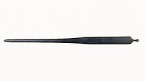 Hair Dressing Tool (Kogai), Copper-gold alloy (shakudō), gold, Japanese