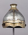 Helmet, Iron, gold, silver, textile, Chinese