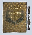 Banner with Tassel and Shaft, Textile (silk), pigment, gold, brass, wood, French