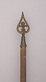 Banner with Tassel and Shaft, Textile (silk), pigment, gold, brass, wood, French