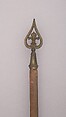 Banner with Tassel and Shaft, Textile (silk), pigment, gold, brass, wood, French