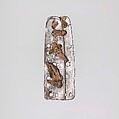 Fragment from a Lamellar Armor, Iron, leather, Tibetan or Mongolian