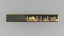 Knife Handle (Kozuka), Gotō Mitsunori (Japanese, 1646–1712), Copper-gold alloy (shakudō), gold, Japanese