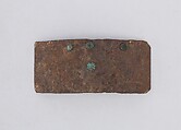 Six Brigandine Plates, Iron, copper alloy, textile, European