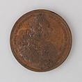 Medal Commemorating the Coronation of Peter II at Moscow, 1728, Bronze, Russian