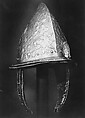 Helmet, Breastplate, and Backplate, Signed on the backplate by D. G. V. Lochorst (Flemish, possibly Antwerp, active ca. 1575), Steel, leather, textile (velvet, wool), Flemish, possibly Antwerp