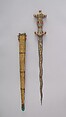 Dagger with Sheath, Steel, jade, gold, emerald, diamond, ruby, Turkish