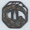 Sword Guard (Tsuba), Iron, copper, copper alloy (sentoku), Japanese, Higo