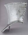 Frontal Plate from a Tilting Heaume in French or German Style, Steel, probably French or German
