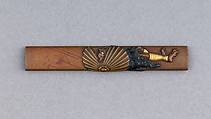 Knife Handle (Kozuka), Copper, gold, silver, brass, copper-gold alloy (shakudō), Japanese