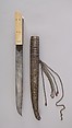 Dagger (Yatagan) with Sheath, Steel, ivory, silver, carnelian, ruby, Balkan