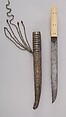 Dagger (Yatagan) with Sheath, Steel, ivory, silver, carnelian, ruby, Balkan