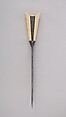 Dagger (Yatagan) with Sheath, Steel, ivory, silver, carnelian, ruby, Balkan