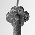 Sword with Scabbard and Belt Hook, Steel, gold, brass, shark skin, wood, textile, Chinese
