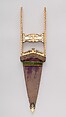 Dagger (Katar) with Sheath and Blade, Steel, gold, wood, textile (velvet), South Indian
