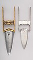 Dagger (Katar) with Sheath and Blade, Steel, gold, wood, textile (velvet), South Indian