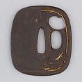 Sword Guard (Tsuba), Iron, gold, copper, Japanese