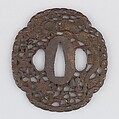 Sword Guard (Tsuba), Iron, copper, Japanese