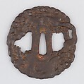 Sword Guard (Tsuba), Iron, copper, Japanese