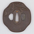 Sword Guard (Tsuba), Iron, copper-gold alloy (shakudō), gold, copper, Japanese