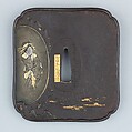 Sword Guard (Tsuba), Iron, gold, copper, copper-silver alloy (shibuichi), silver, Japanese
