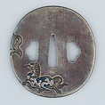 Sword Guard (Tsuba), Silver, gold, copper-gold alloy (shakudō), copper, Japanese