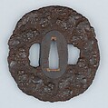 Sword Guard (Tsuba), Iron, copper, Japanese