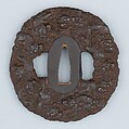 Sword Guard (Tsuba), Iron, copper, Japanese