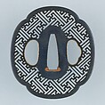 Sword Guard (Tsuba), Copper-gold alloy (shakudō), copper, Japanese