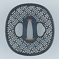 Sword Guard (Tsuba), Copper-gold alloy (shakudō), copper, Japanese