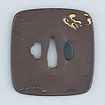 Sword Guard (Tsuba), Iron, gold, silver, copper, Japanese