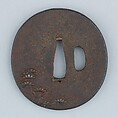 Sword Guard (Tsuba), Iron, gold, silver, copper, Japanese