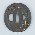Sword Guard (Tsuba), Copper-silver alloy (shibuichi), copper-silver alloy (shibuichi), gold, copper, Japanese