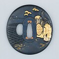 Sword Guard (Tsuba), Copper-gold alloy (shakudō), gold, silver, copper-silver alloy (shibuichi), copper, Japanese